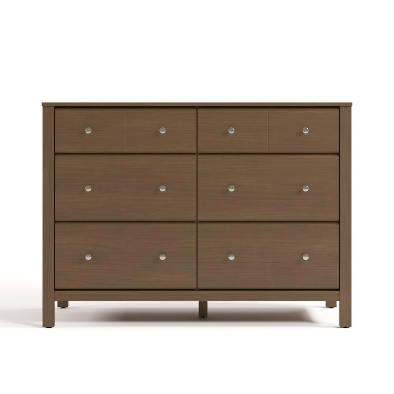 Storkcraft Horizon 6 Drawer Nursery Double Dresser, Hazelnut