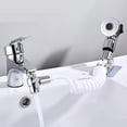 thumbnail image 1 of Hand Sink Shower Smooth Surface Sink Faucet Hose Sprayer with Faucet Converter Punch-free Bracket Connecting Pipe Gasket Adapter, 1 of 8