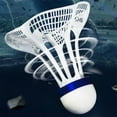 thumbnail image 1 of Light-up LED Badminton Lighting Balls Glowing Luminous Badminton Balls Colorful Lightweight Lighting Shuttlecocks white, 1 of 6