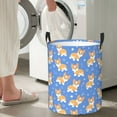 thumbnail image 4 of Lsque Kawaii Corgi pattern Laundry Hamper Basket, Tall Woven Rope Hamper Basket for Clothes, Lightweight Storage Basket, Collapsible Waterproof-Medium, 4 of 8