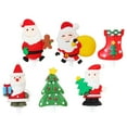 thumbnail image 3 of 12 pcs Xmas Cake Topper Cartoon Santa Cake Decoration Baking Insert (Random Style), 3 of 7