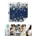 thumbnail image 4 of Navy Blue Snowflake Christmas Cloth Napkins Set of 4 Reusable Dinner Napkins, Xmas Winter Snowflake Modern Art Cocktail Napkin Washable Table Napkins for Wedding/Holiday Party/Baby Shower 20"x20", 4 of 7