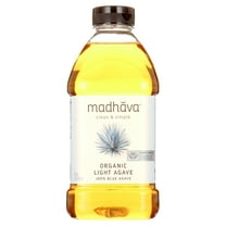 Madhava Organic Light Agave, 100% Blue Agave Sweetener Sugar Substitute, Shelf-Stable, 46 oz Bottle