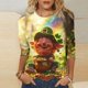 thumbnail image 1 of TaTaai St. Patrick's Day Women's Casual Print Round Neck 3/4 Sleeve T-Shirt Loose Top Gift, 1 of 5