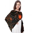 thumbnail image 4 of Halloween Spider Web Translucent Chiffon Silk Scarf - Lightweight Breathable 180x73cm Luxury Fashion Accessory, 4 of 6