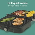 thumbnail image 3 of Hamilton Beach 2-in-1 Electric Indoor Grill and Panini Press with Nonstick Plates, Stainless Steel, 3 of 8