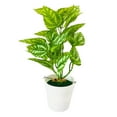thumbnail image 2 of SPRING PARK Small Potted Fake Bonsai Plant Artificial Flowers for Home Office Table Decor, 2 of 6