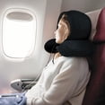 thumbnail image 5 of Sealy Hoodie Gel Infused Memory Foam Travel Pillow, Black, 5 of 6