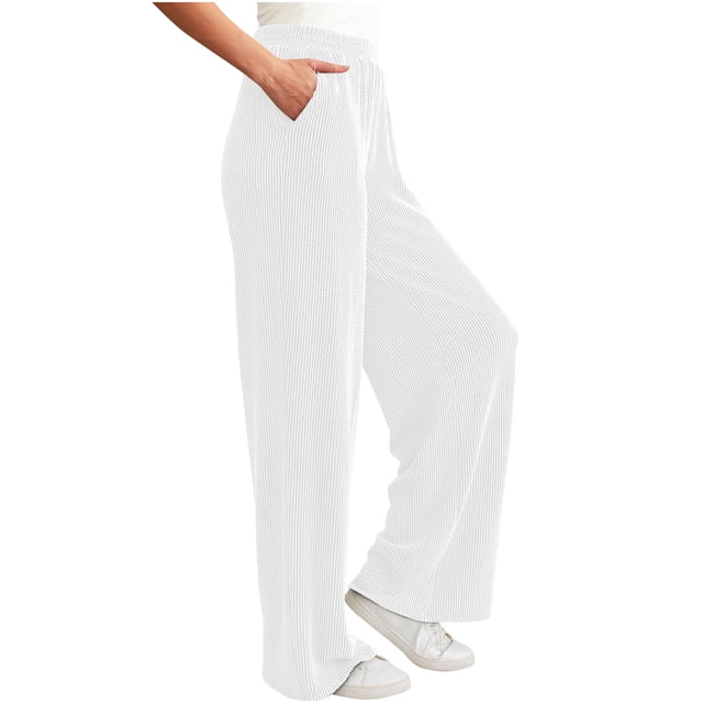 Timegard Sweatpants for Women Elastic High Waist Straight Leg Athletic Workout Running Pants with Pockets