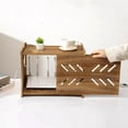 thumbnail image 2 of FJSHN-Solid Wood Projector Shelf Router Shelf Projector Stand Router Storage Box Router Cover Organized Modem Cable Power Strip Cable Management Hider Rack by Need Assembly (Rustic Brown), 2 of 4