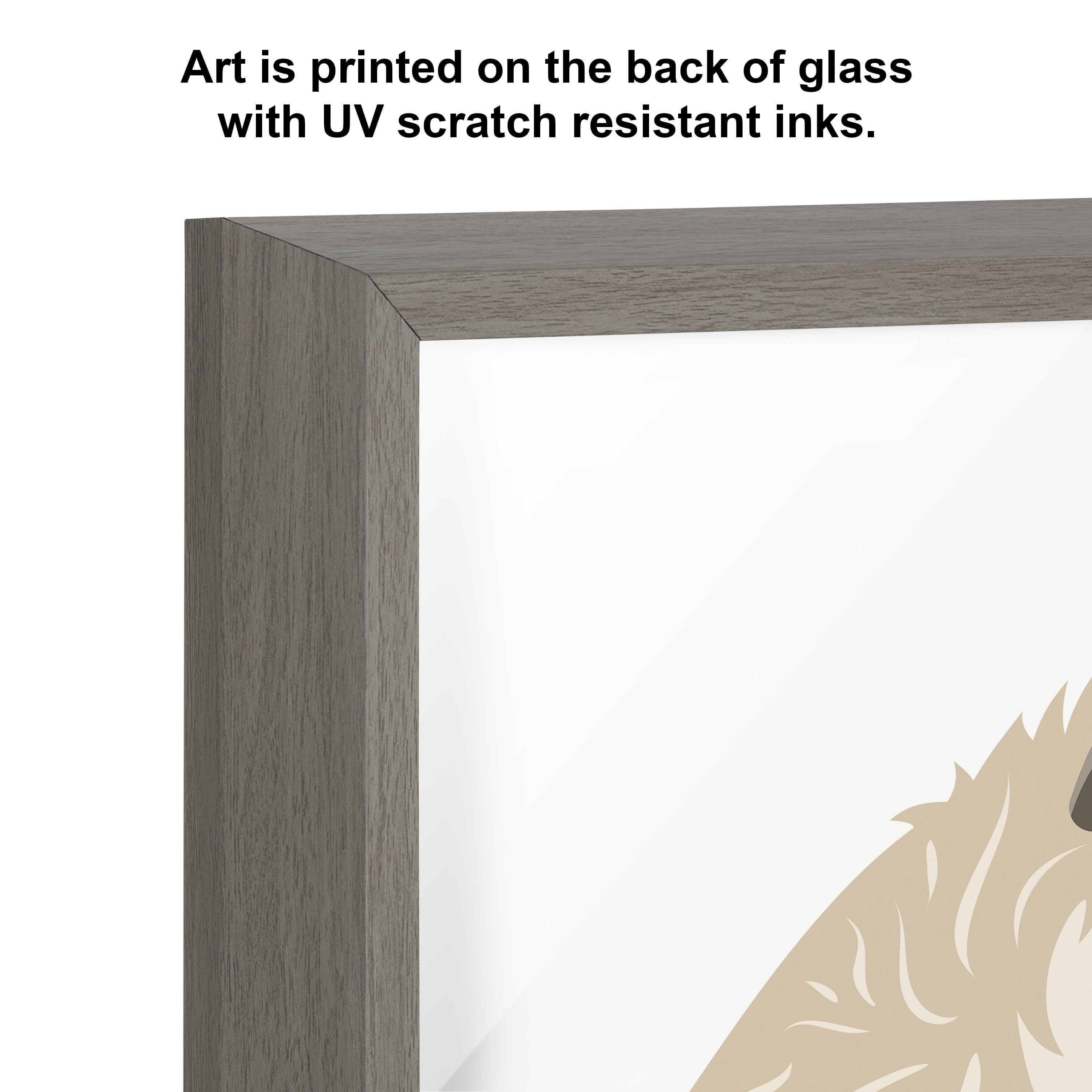 Kate and Laurel Blake Llama Larry Framed Printed Glass Dry Erase Wall Art by Rocket Jack, 18x24 Gray, Contemporary Printed Glass Wall Decor