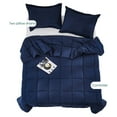 thumbnail image 6 of All Season Navy 3 Piece Twin Size Down Alternative Comforter Set with Corner Tabs, 6 of 7