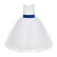 thumbnail image 2 of Ekidsbridal Girl Communion Dress - Floral Lace White Tutu with Bow Sash LG7noFT-A (Size: M-10), 2 of 3