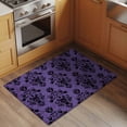 thumbnail image 2 of 2x3 Ft Entryway Area Rug, Halloween Kitchen Rug Runner Washable Floor Mat, Purple Black Haunted-House Fall Seasonal Non Slip Indoor Door Mat Throw Carpet for Bathroom Living Room Bedroom, 2 of 8