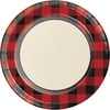 Buffalo Plaid 8 3/4" Round Dinner Plate, Pack of 8, 12 Packs