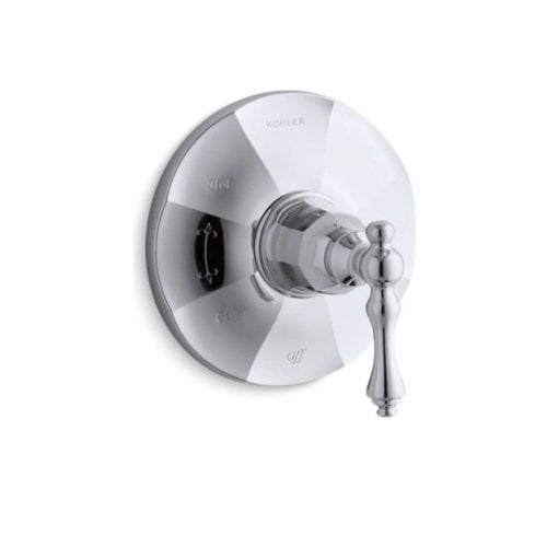 Kohler TS98762-4-CP Rite-Temp Garniture de Soupape avec Poignée de Levier, Chrome Poli
