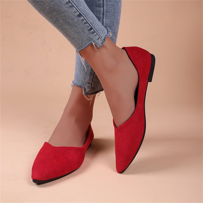 Sngxgn Women's Flat Shoes Dress Shoes Slip On Walking Flats Shoes for Woman Casual Comfort Soft(Red,41) - Walmart.com Sngxgn Women's Flat Shoes Dress Shoes Slip On Walking Flats Shoes for Woman Casual Comfort Soft(Red,41) - Walmart.com