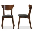 thumbnail image 4 of Baxton Studio Sumner Mid-Century Black Faux Leather and Walnut Brown Dining Chair, 4 of 5