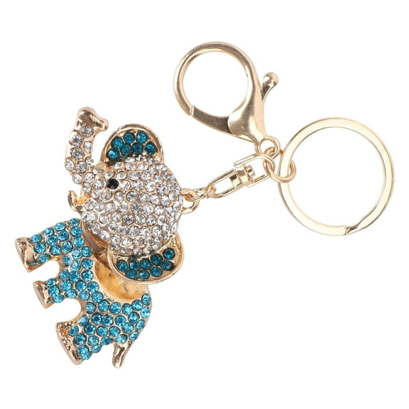 Worgeous  Rhinestone Keychain Rings Elephant Keychains Charms Keyring