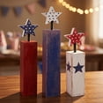 thumbnail image 4 of Independence Day Decoration,Wooden Festival Table Decor Set Distressed Solid Wood Desktop Ornament Stable Standing Holiday Atmosphere Prop Compact Size Indoor Scene Layout Piece For Family Gathering, 4 of 7