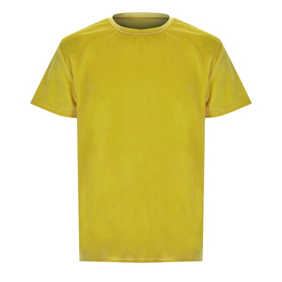 Chemise pour Hommes - T-Shirts en Velours pour Hommes Décontractés Doux Col Rond Manches Courtes Vintage Basiques Amples Pulls