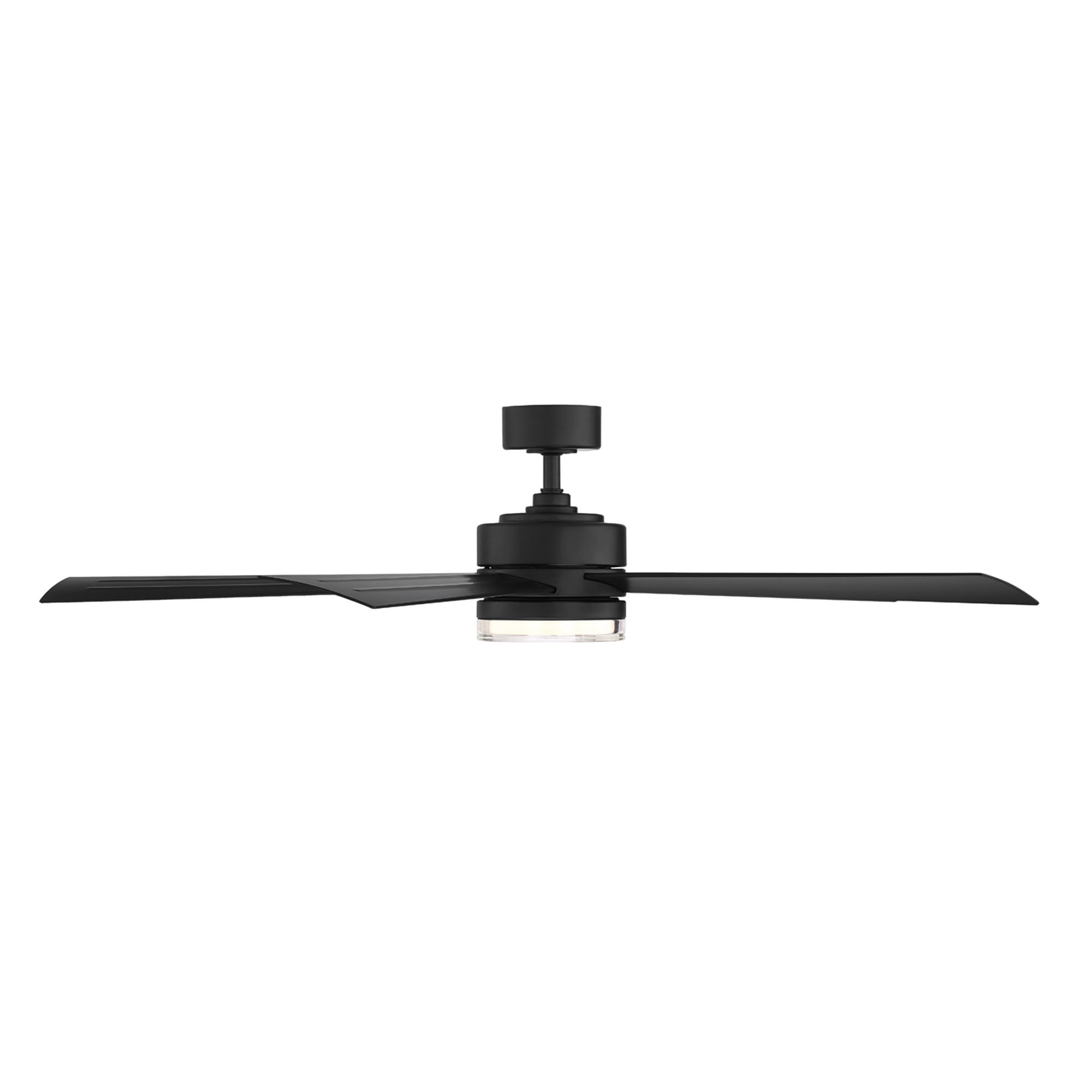Wynd 60" Matte Black Integrated LED Smart Ceiling Fan with Remote Control