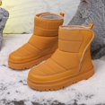 thumbnail image 6 of Kids Snow Boots Boys Girls Waterproof Thicken Warm Furry Lined Mid Calf Platform Winter Booties, 6 of 9