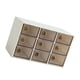 thumbnail image 4 of Caja De Almacenamiento De Joyería De Plástico Mini pequeña De Desechos pequeña sala De Clasificación De Cajones De Celosía Brown 9 Grid perfecl Organizador de escritorio, 4 of 7