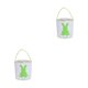 thumbnail image 3 of Injueey Bolso de conejito Conveniencia Aspecto lindo Cubos de vacaciones Decorativos Patrones surtidos Bolsos con asa de cubo de conejo Cola cola verde 2piezas, 3 of 6