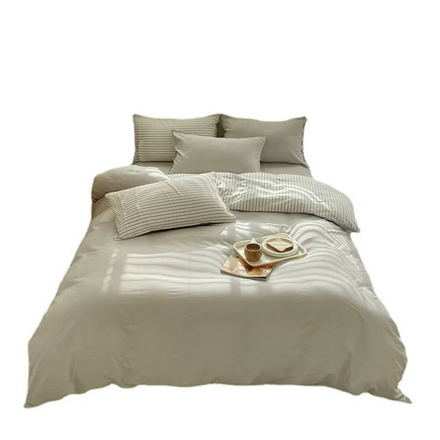 Zhuge Bed Sheets Set, Bedding Sheets Pillowcases Kit, Twin Bed Set, Hotel Bedding, Home Decor(Gray)