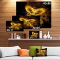thumbnail image 3 of Motif papillon jaune fractal - Art mural floral extra large, 3 of 4