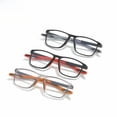 thumbnail image 6 of 3 Pairs of Oversized Sports Reading Glasses Flexible Square Readers for Women and Men, Personalized Lightweight Presbyopic Glasses HD +2.00, 6 of 7