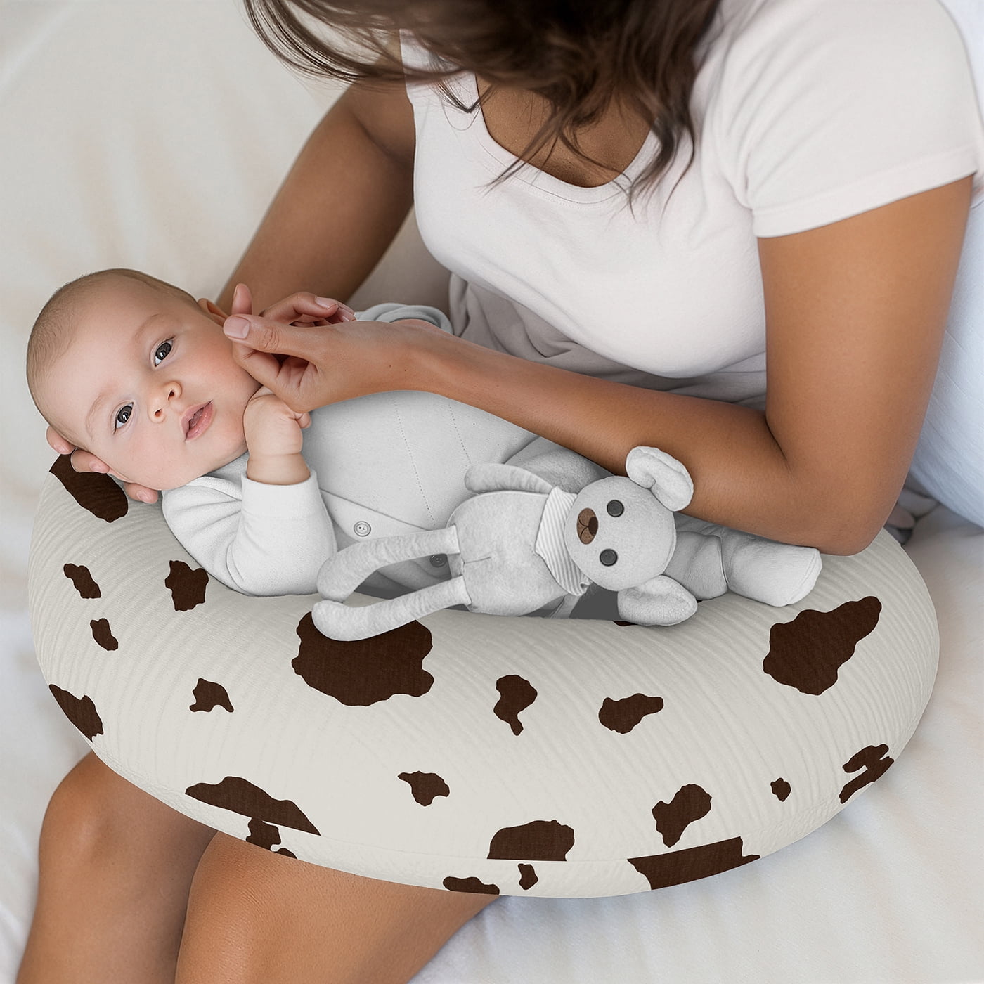 Sweet Jojo Designs Wild West Cowboy Cow Print Boy, Girl, Unisex/Gender Neutral Muslin 100% Cotton Nursing Pillow Cover
