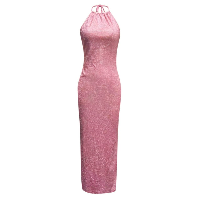 CAICJ98 formal Dresses for Women Wedding Guest Women's Sleeveless A Line  Fit and Flare Glitter Above Knee Party Skater Dress Pink,3XL - Walmart.com