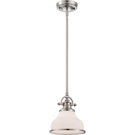 Grant 1-Light Brushed Nickel Mini Pendant Light