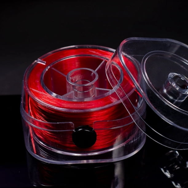 Línea elástica plana, caja cuadrada, pulsera de línea Duke, línea de cristal, cuentas para usar, cuerda elástica de línea Duke, cuerda con cuentas