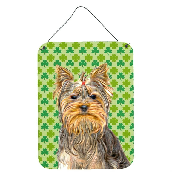 St. Patricks Day Shamrock Yorkie / Yorkshire Terrier Wall or Door Hanging Prints