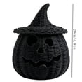 thumbnail image 3 of AZXY Halloween Decorations Resin Pumpkin Basket With Witch Hat Lid, Hollow Pumpkin Candle Holder Lantern for LED Tealight Mantel Table Indoor Outdoor Home Halloween Party Tabletop Storage Decor, 3 of 7