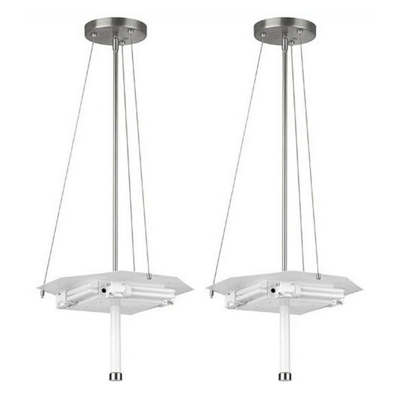 Philips Forecast Taylor 3 Light Pendant Fixture, Satin Nickel Finish (2 Pack)