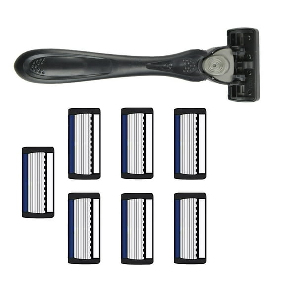 Lerpwige Man Manual Shaver Waterproof Safety Razors 7-Layer Razors with Razors Heads
