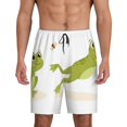 thumbnail image 1 of Balery Hunting Frog Pantalones cortos de pijama de punto de algodón para hombre con cinturilla y bolsillos-4X-Large, 1 of 6