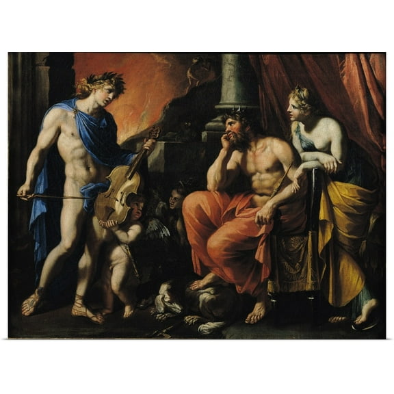 Great BIG Canvas | Rolled Francois (1590-1650) Perrier Poster Print entitled Orpheus before Pluto and Persephone