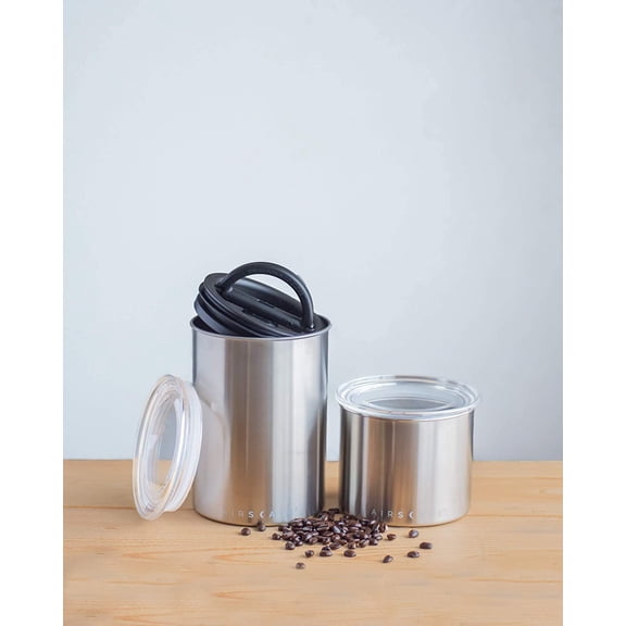 Airscape Stainless Steel Coffee Canister - Medium, Matte Yellow