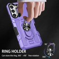 thumbnail image 4 of Allytech for Samsung Galaxy A13 5G Case Heavy Duty Hybrid 360 Rotating Ring Stand Magnetic Kickstand Military Grade Anti-Fall Protection Shockproof Hard Phone Cover, Purple, 4 of 10