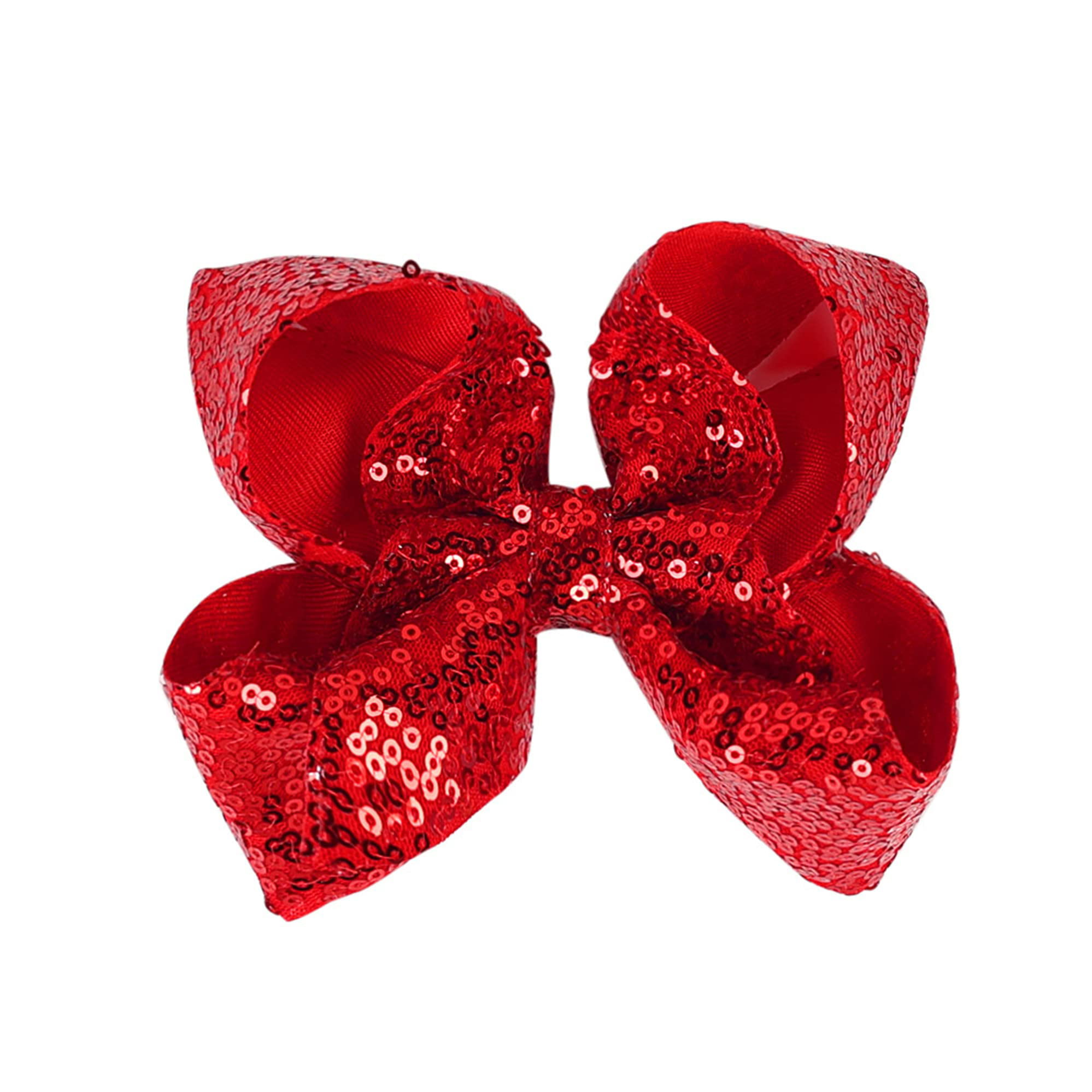 Red Sequin hairpin for Large Red Cheer Hair Bows Glitter Hair Bow(D/D1-Type B) - Walmart.com