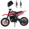 thumbnail image 4 of Jnismy Gasoline 49cc Dirt Bike for Kids,4-Stroke Gas Power Mini Dirt Bike,Off Road Mini Motorcycle,Children Pocket Motorbike with Disc Brakes,Red, 4 of 13