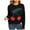 Black, variant on Ruimatai Women Casual Cherry Print Knitted Sweater Top Long Sleeve Round Neck Pullover Blouse Soft Acrylic Comfortable Tops