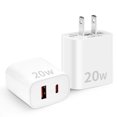 thumbnail image 1 of 2 Pack USB C Charger Block, Dual Port Type C Wall Charger Fast Charging 20W Power Adapter Cube Compatible for iPhone 17/16/15/14/13/12/11/X/8, i Pad, Sam Sung, Google, Galaxy & More, 1 of 1