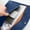 Blue, variant on VAJUSO A5 Magnetic Lock Brown Leather Document Holder Large Capacity File Folder 100 Sheets
