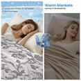 thumbnail image 2 of Haze Blue Leaf Cooling Blanket, Lightweight Breathable Summer Throw Blanket with Double Sided Cold Effect,Retro Farmhouse Plant Floral Branch Picnic Beach Blankets Bed Sheet for Hot Sleepers 30"x40", 2 of 8